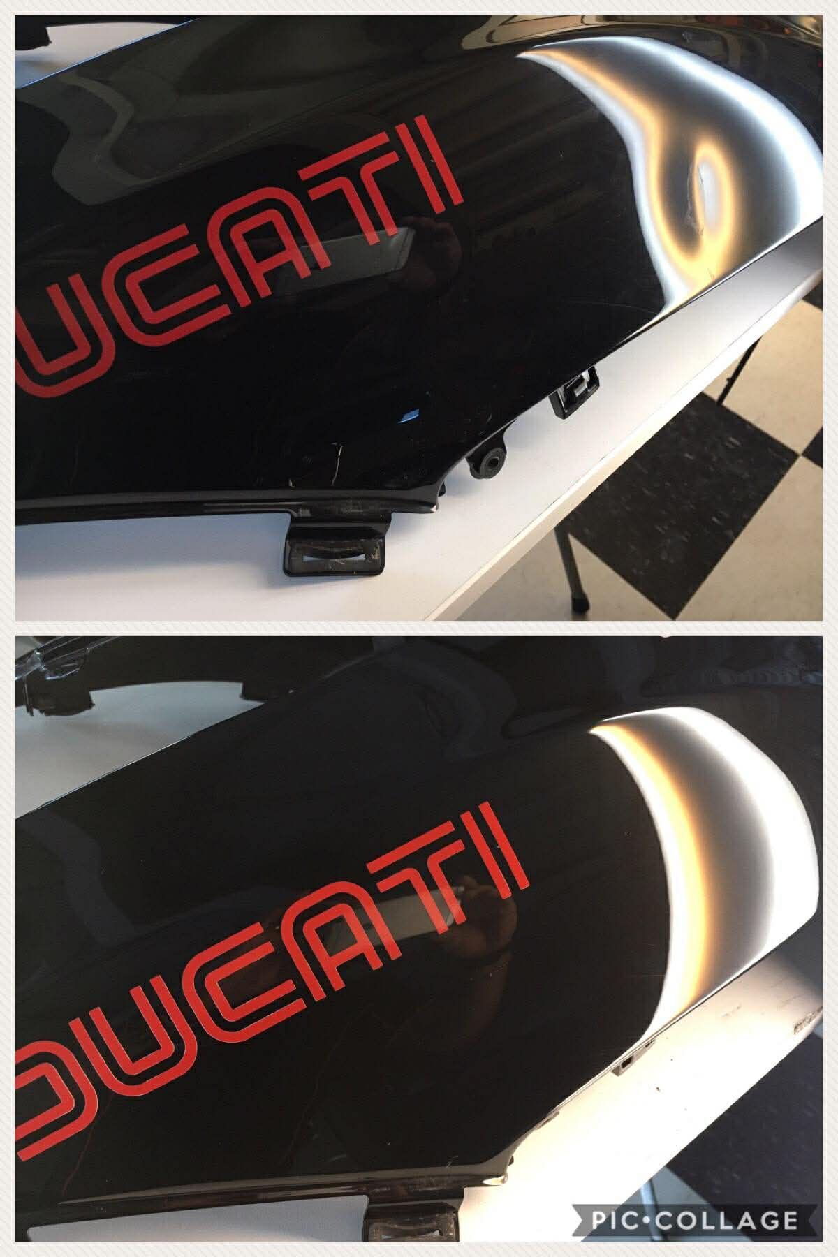 Before and after paintless dent removal comparison Hobart Tasmania