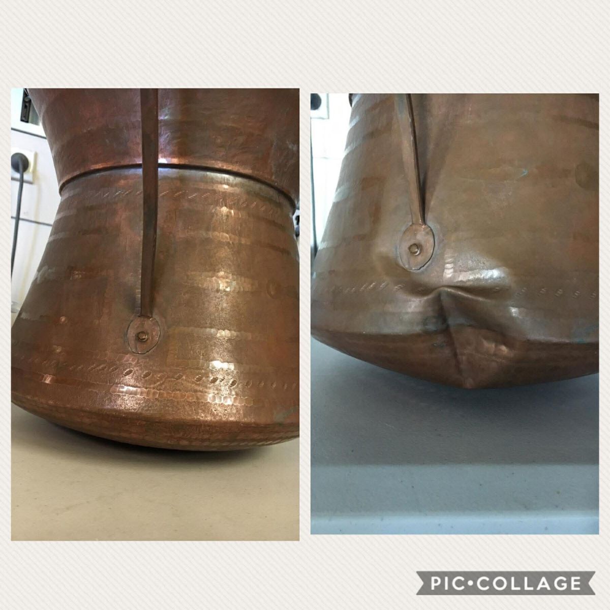 Before and after paintless dent removal comparison Hobart Tasmania